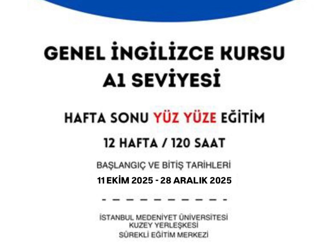 A1 Seviyesi Genel İngilizce Kursu (Yüzyüze)